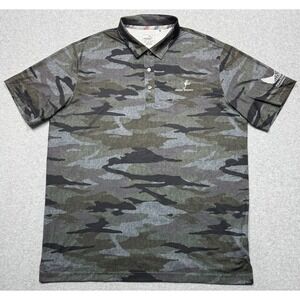 Puma Polo Shirt Mens Large Desert Springs‎ Golf Club Volition America Green Camo